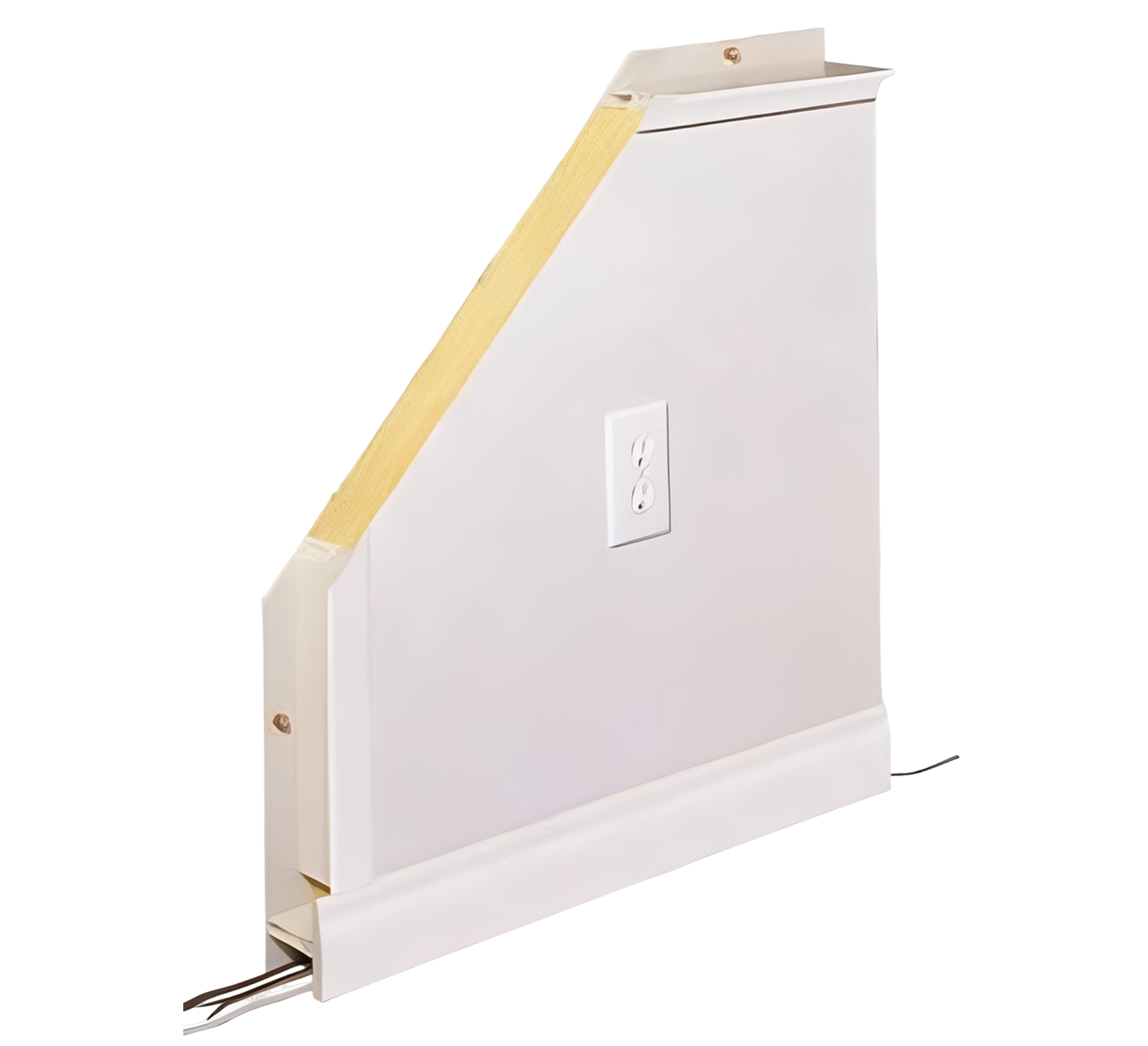 Triangular wall panel section