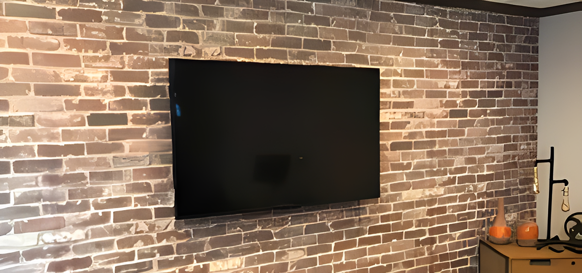 Modern living room with TV